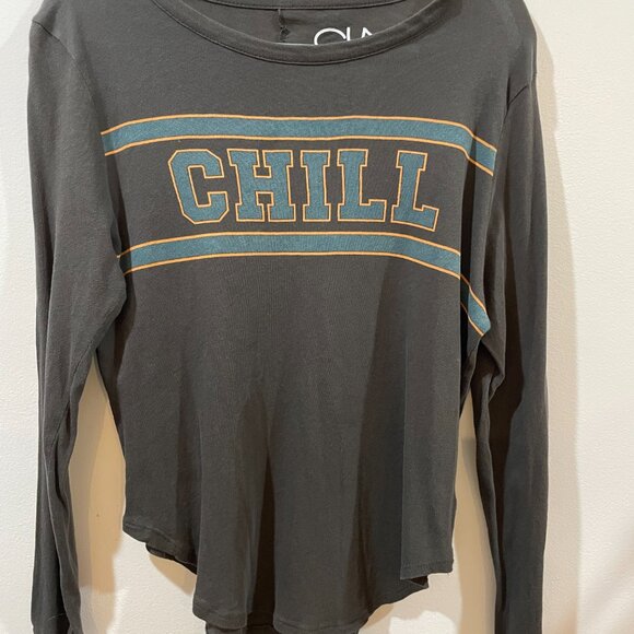 Chaser Brand "CHILL" Long Sleeve Graphic Tee Size Medium - Picture 4 of 4